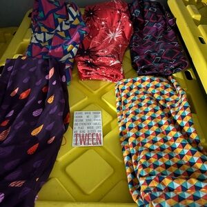 Lularoe tween leggings 5 pairs new with tag  Geometric  Leggings Set